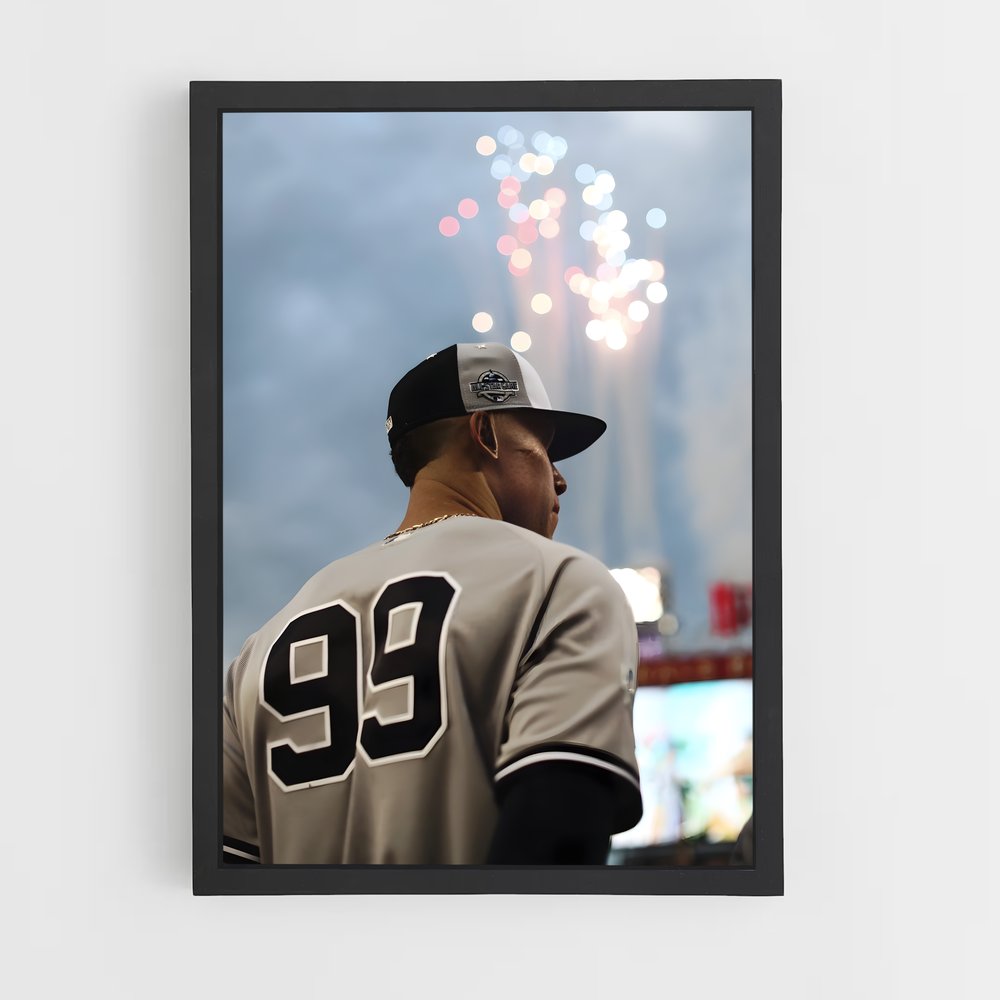 Poster Feux d'Artifice au Home Run – affiche Baseball (vue 2)